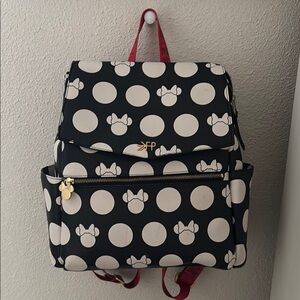 Freshly Picked Black and White Polka Dot Backpack with Disney Design